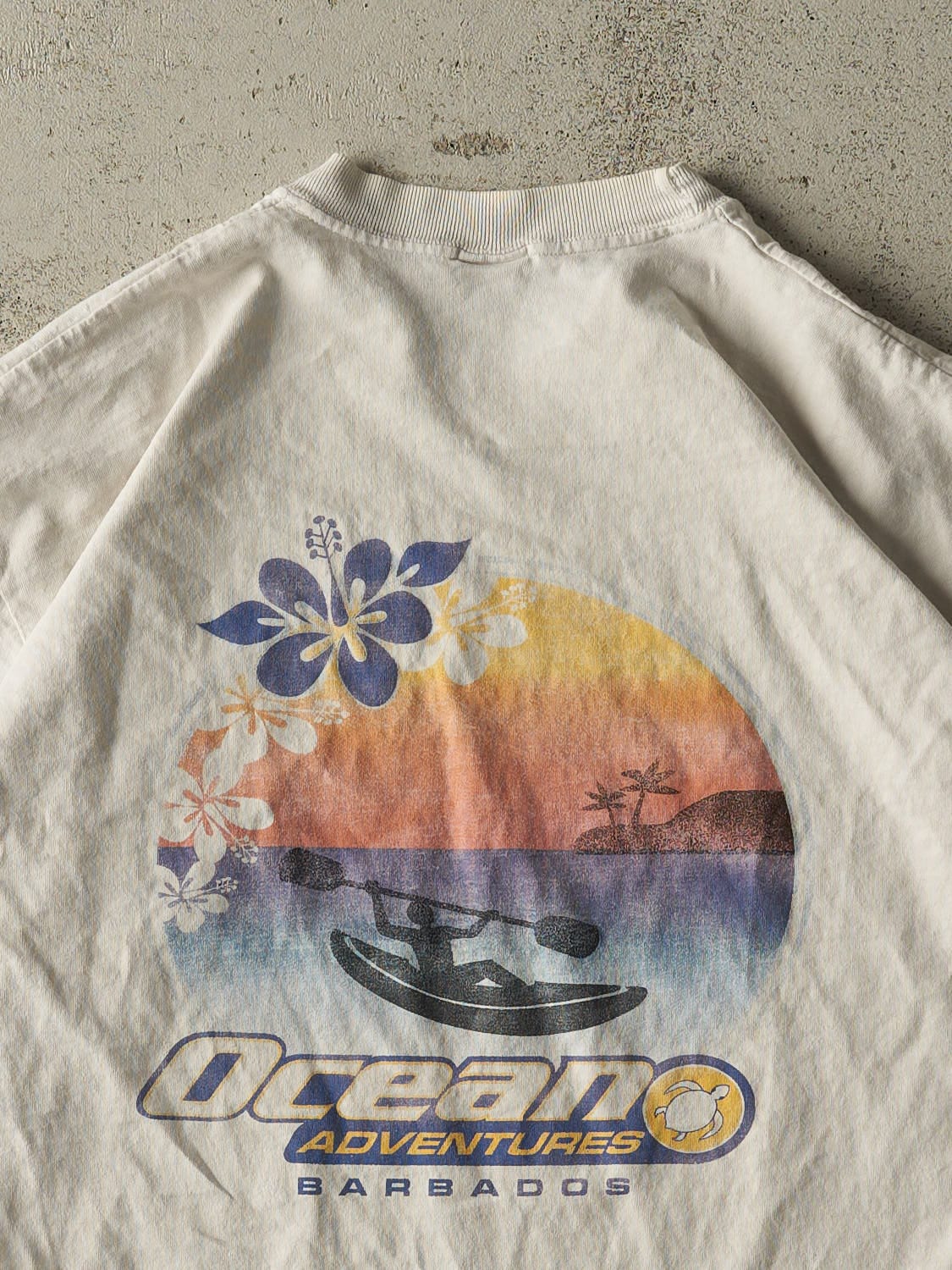Vintage 90s White Ocean Adventures Tee (L/XL)