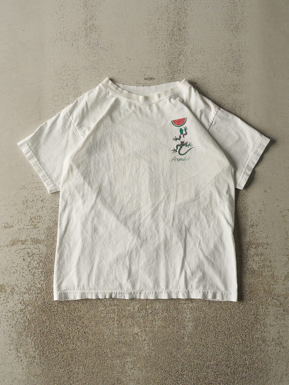 Vintage 90s White Acapulco Tee (S/M)