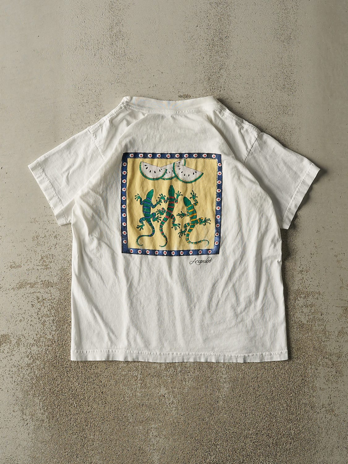 Vintage 90s White Acapulco Tee (S/M)