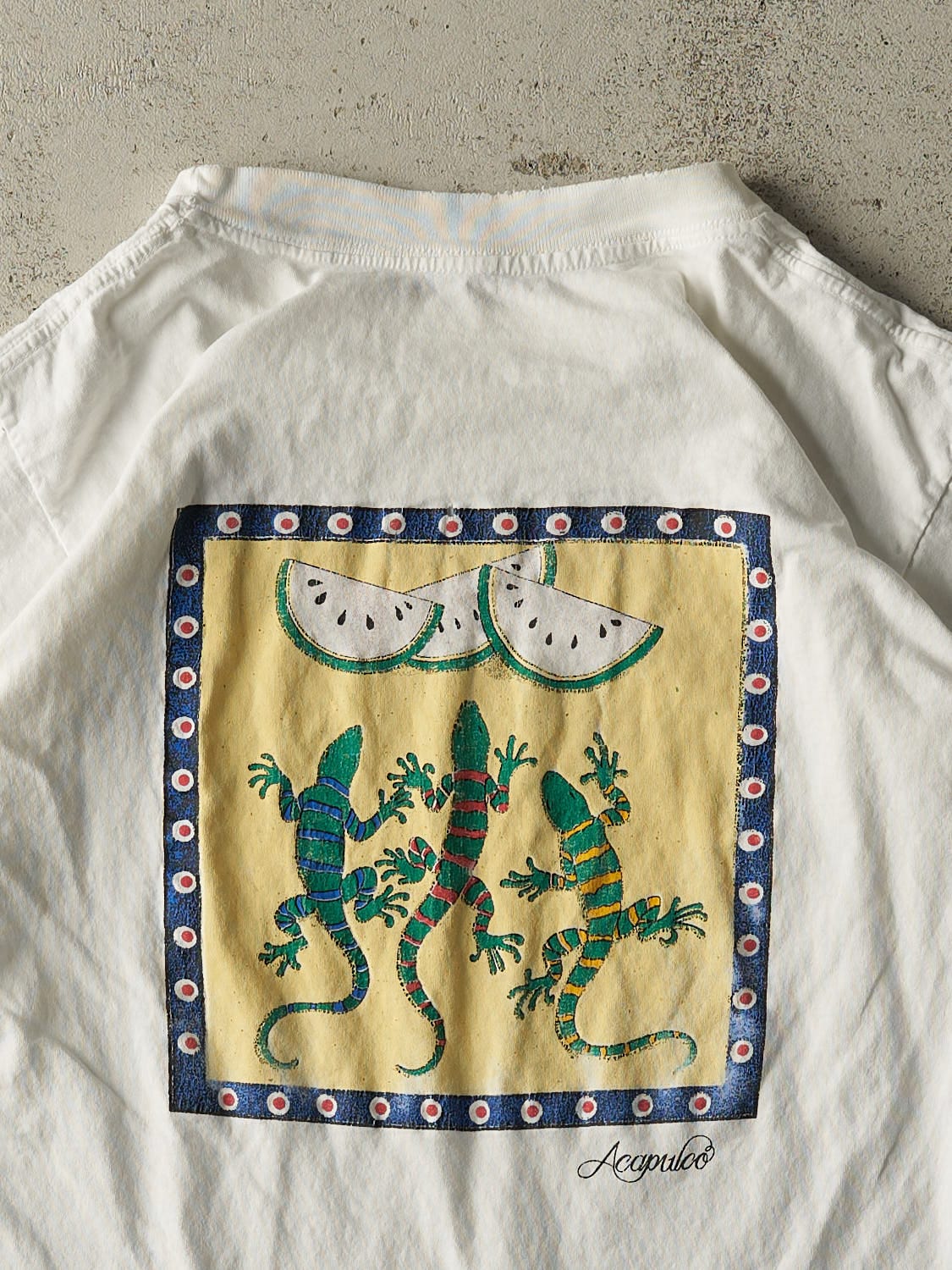 Vintage 90s White Acapulco Tee (S/M)