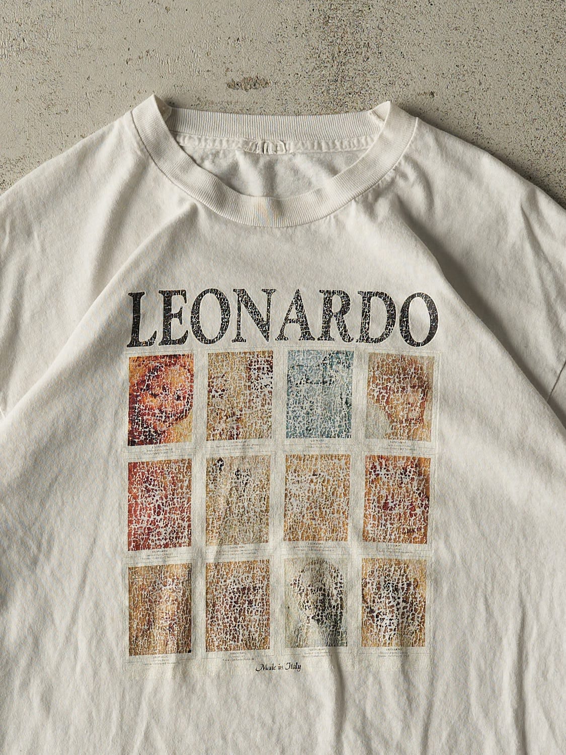 Vintage 90s White Leonardo Da Vinci Tee (L)