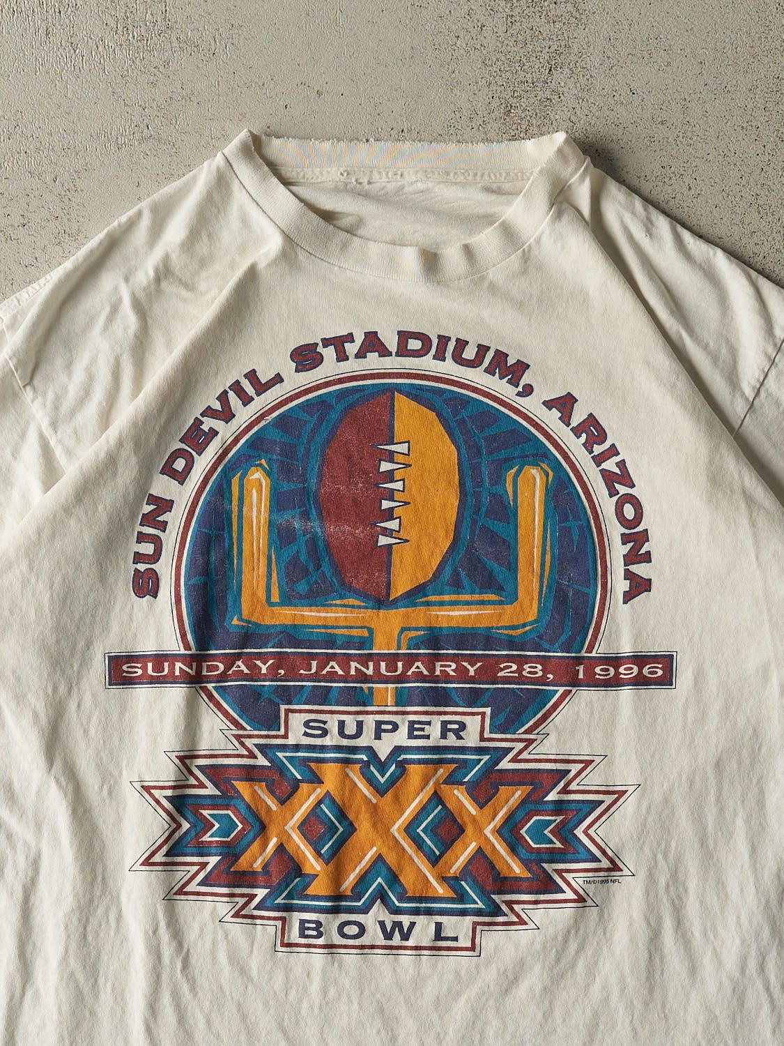 Vintage 96' White Super Bowl XXX Tee (L/XL)