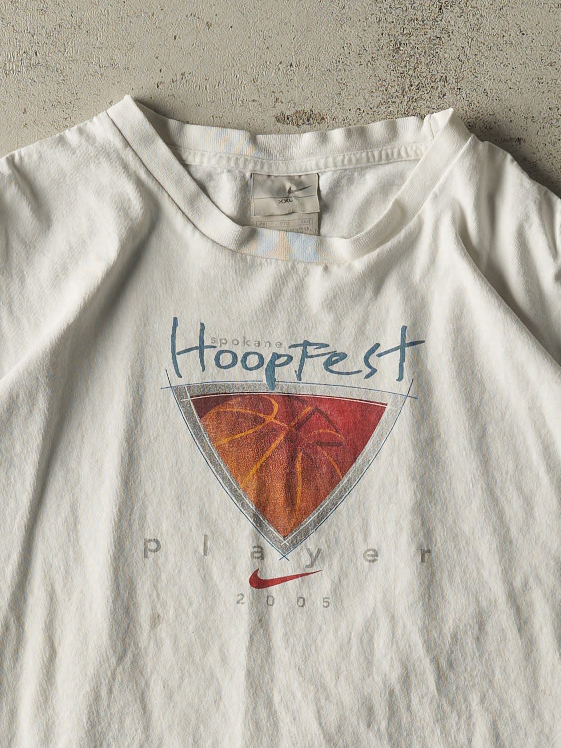Vintage 05' White Nike Hoop Fest Tee (XL)