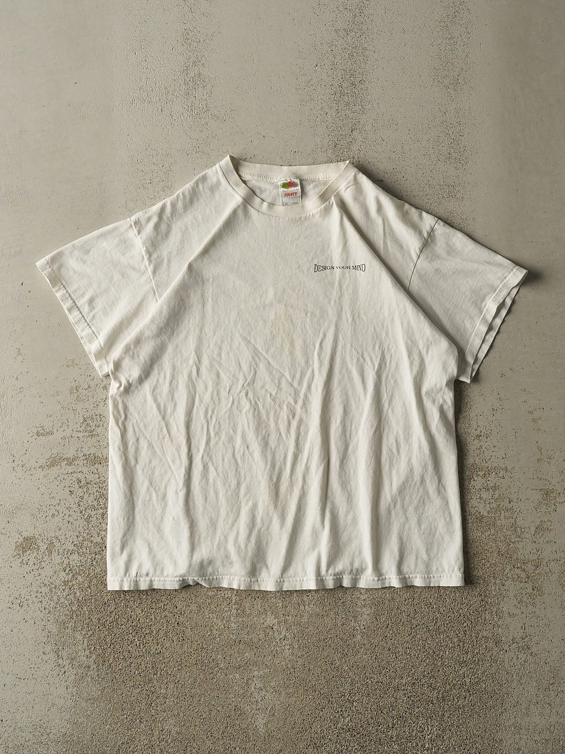 Vintage 90s White "Design Your Mind" Tee (L/XL)