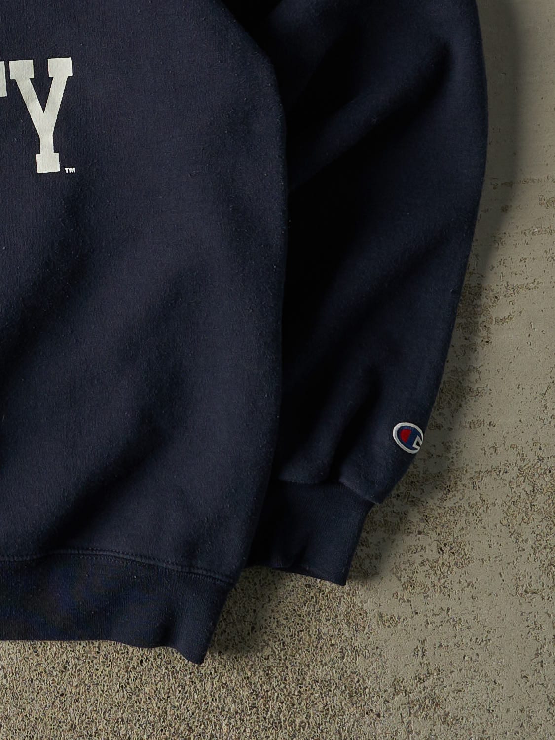 Vintage 90s Navy Blue Champion New York University Crewneck (XL)