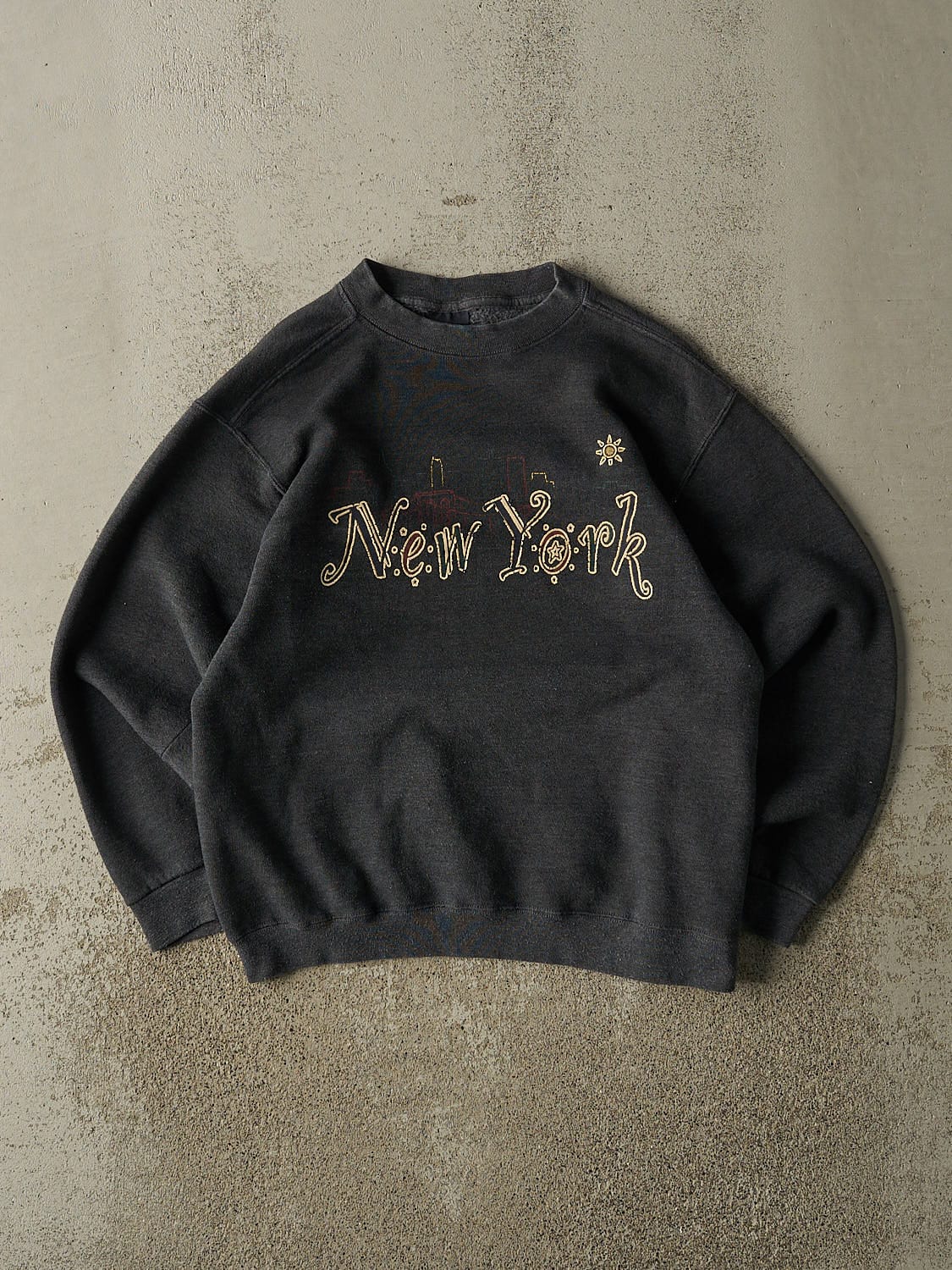 Vintage 80s Charcoal Grey New York Crewneck (M)