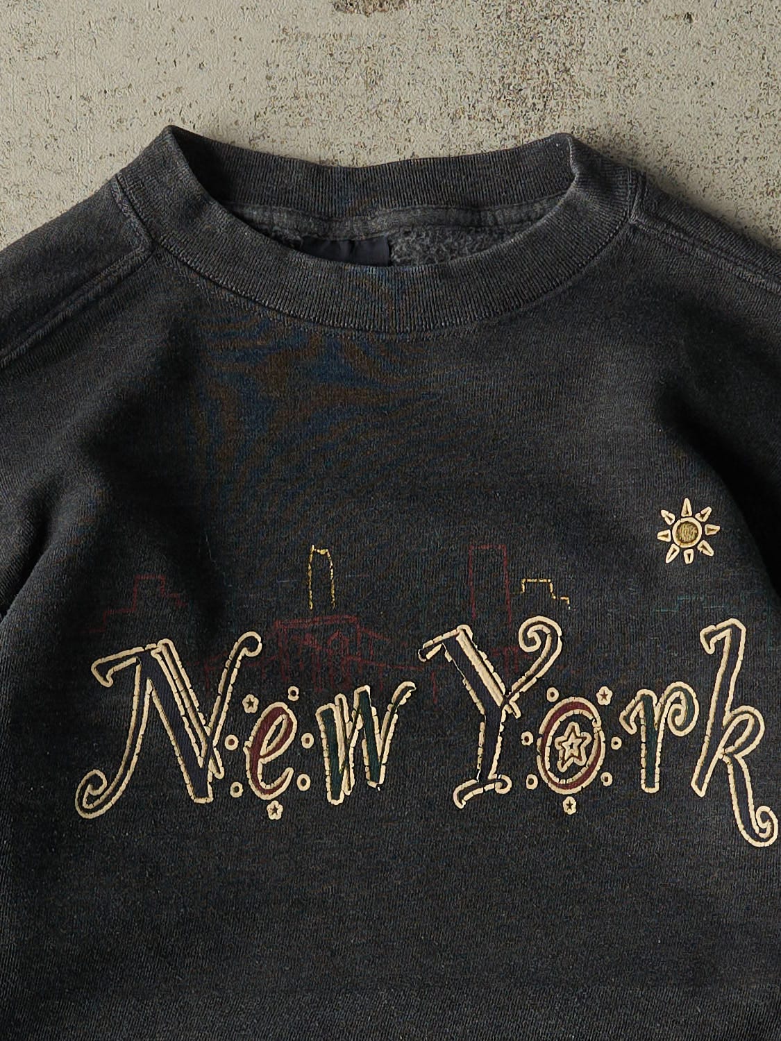 Vintage 80s Charcoal Grey New York Crewneck (M)