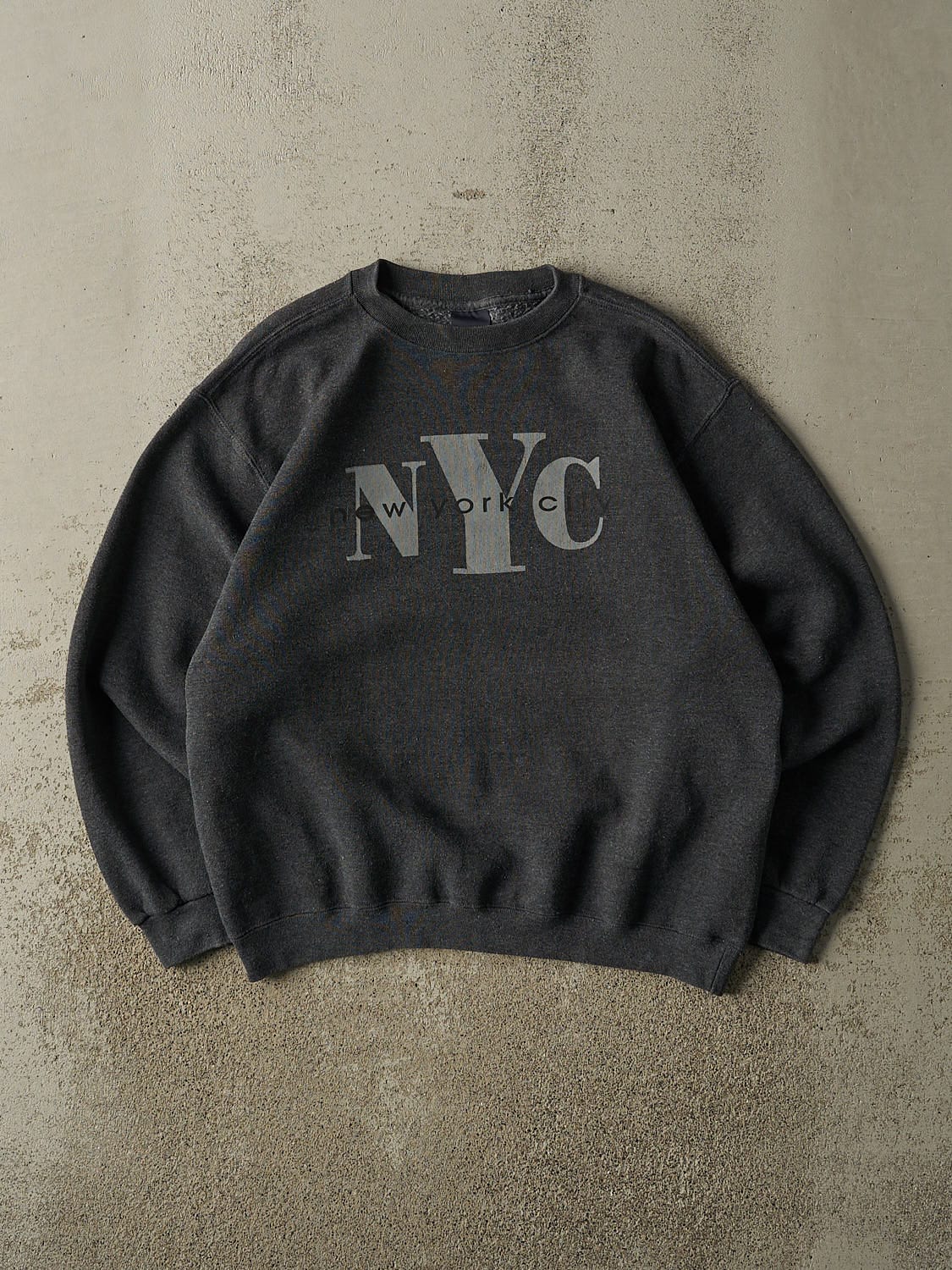 Vintage 90s Charcoal Grey New York Crewneck (M)