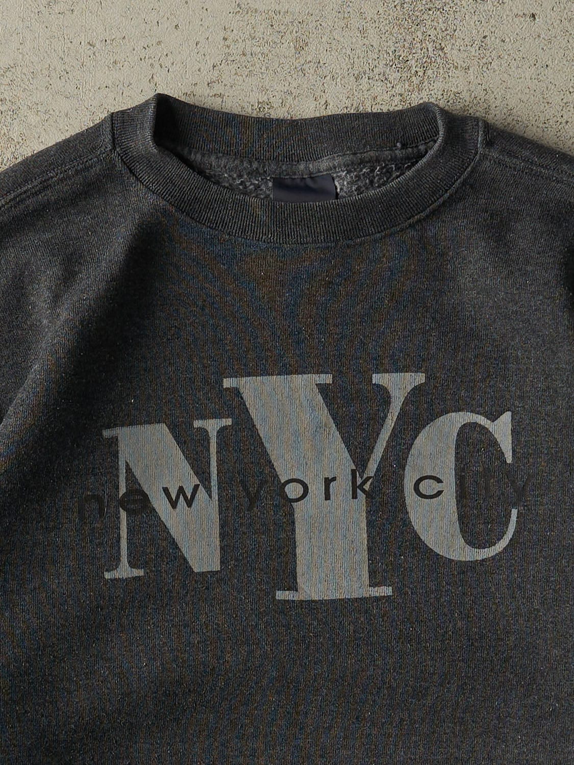 Vintage 90s Charcoal Grey New York Crewneck (M)
