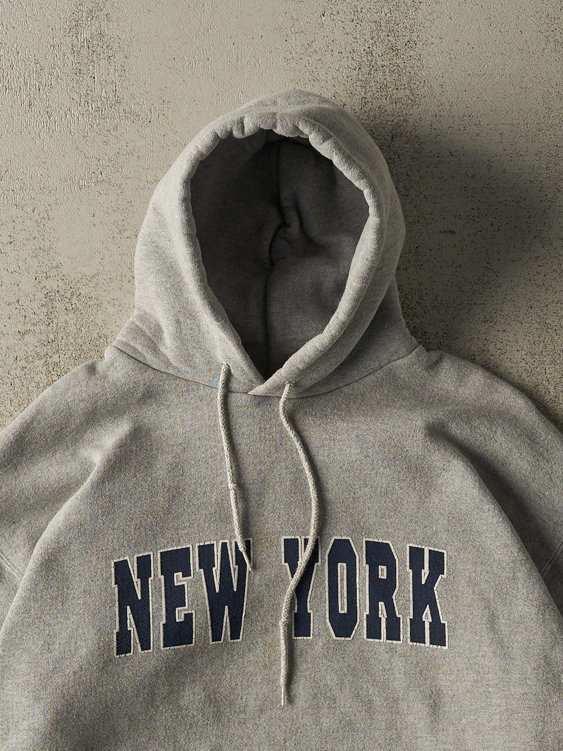 Vintage Y2K Heather Grey New York Hoodie (L)