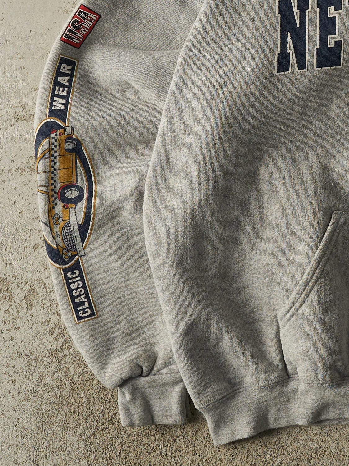 Vintage Y2K Heather Grey New York Hoodie (L)