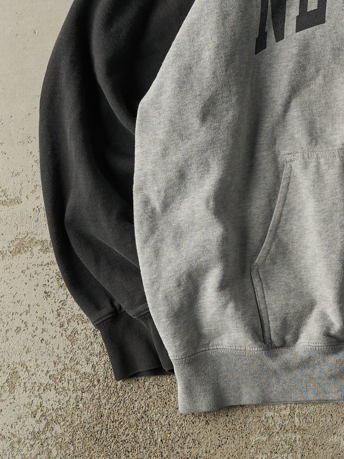 Vintage 90s Heather Grey New York Two Tone Hoodie (XL)