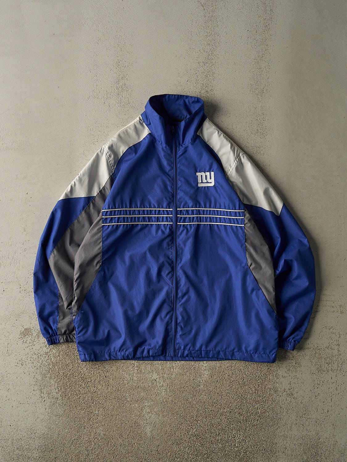 Vintage Y2K Blue New York Giants Windbreaker Jacket (L/XL)