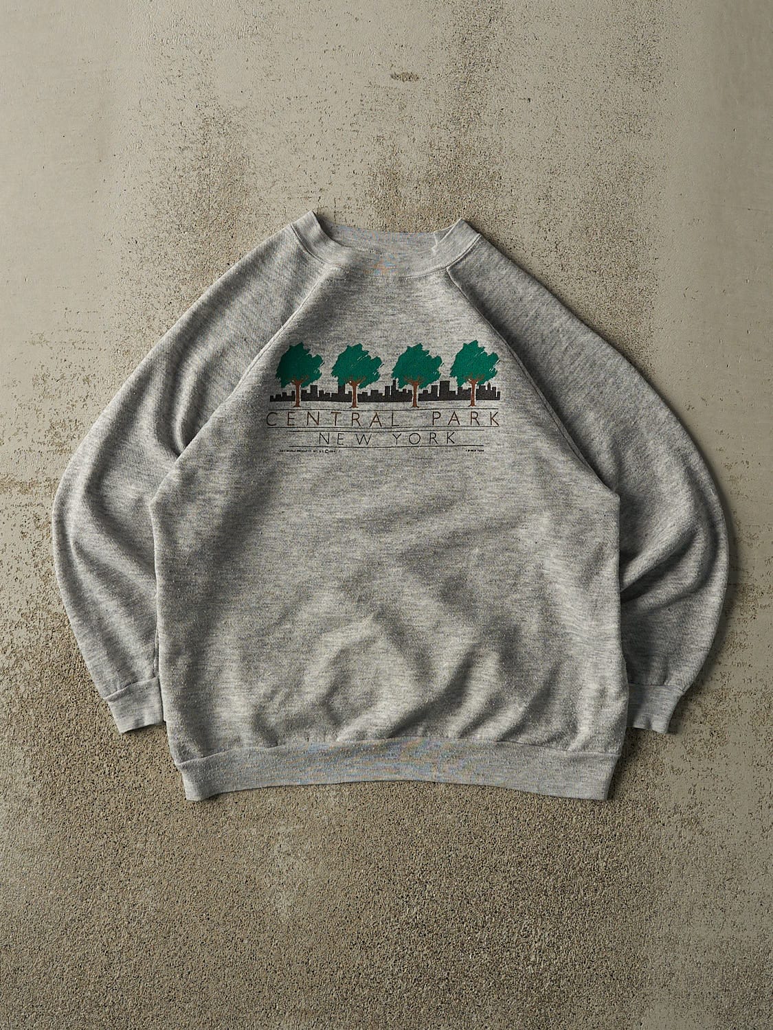 Vintage 84' Grey Central Park New York Crewneck (S)