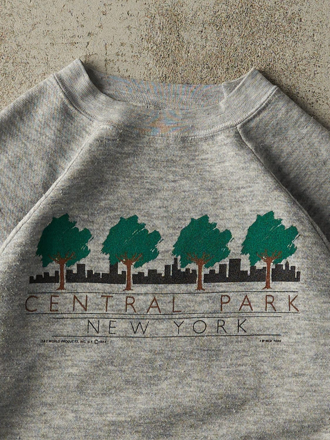Vintage 84' Grey Central Park New York Crewneck (S)