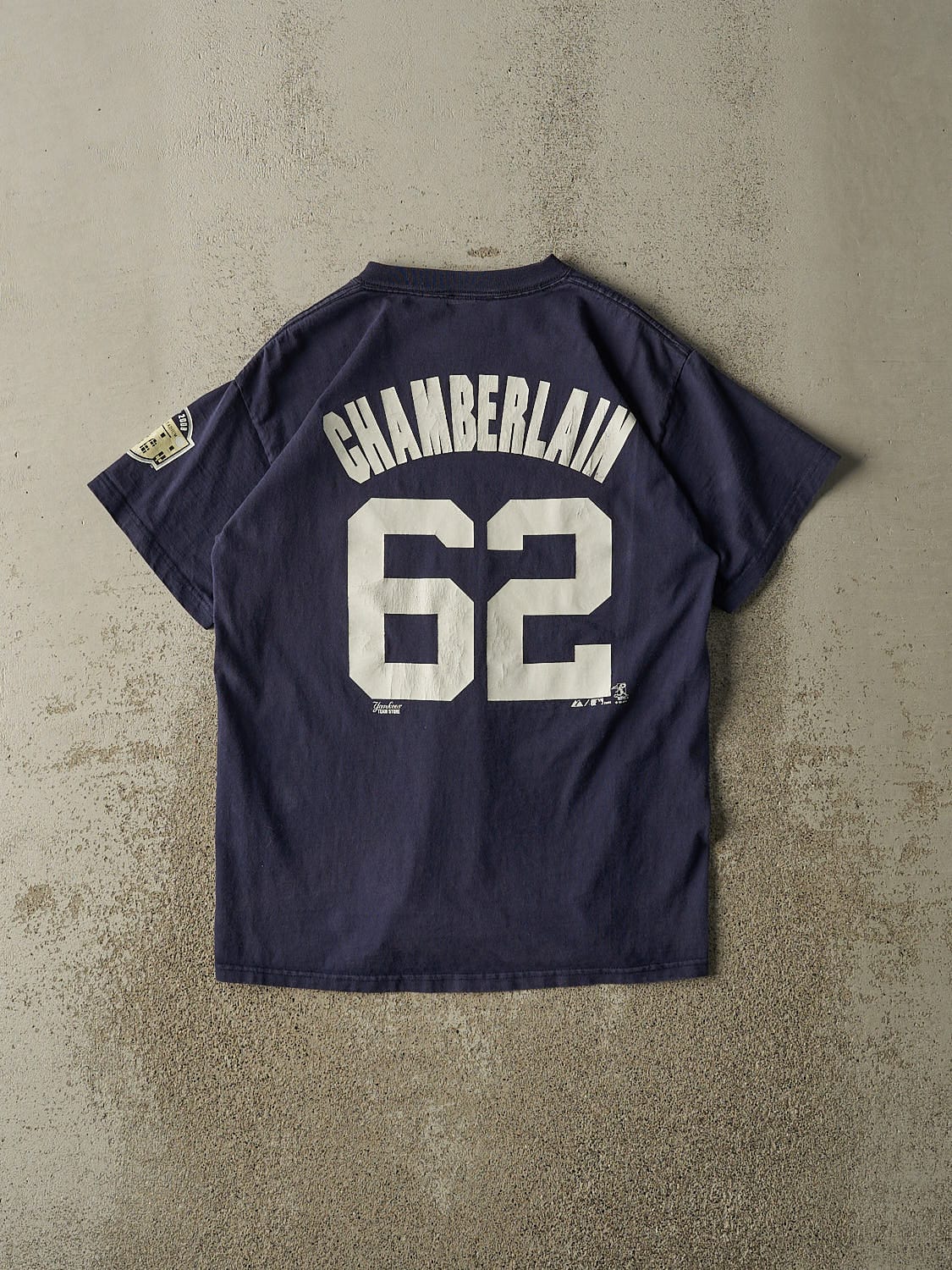 Vintage 08' Navy Blue New York Yankees #62 Joba Chamberlain Tee (S/M)