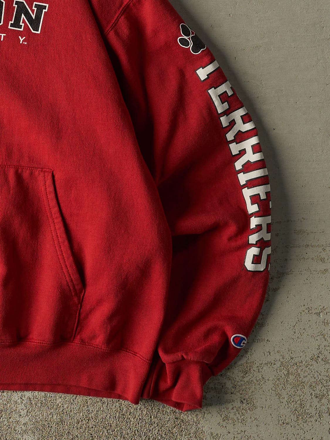 Vintage 90s Red Boston University Terriers Hoodie (M)