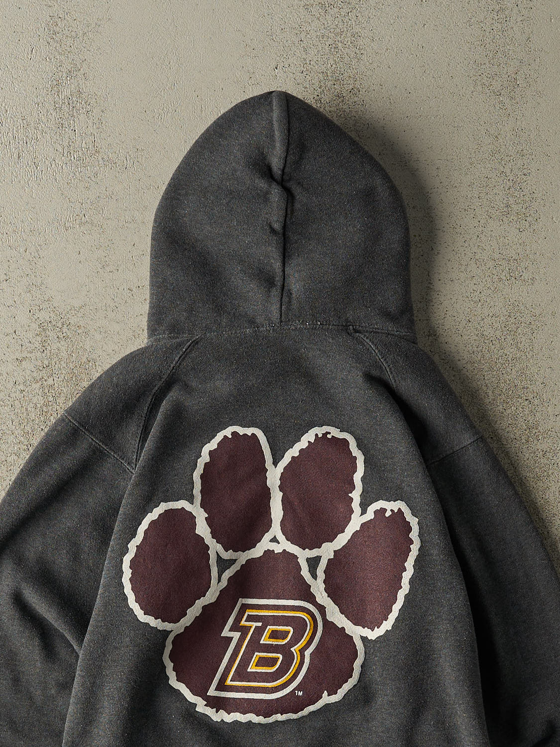 Vintage Y2K Charcoal Grey Bloomsburg University Hoodie (XXS/XS)