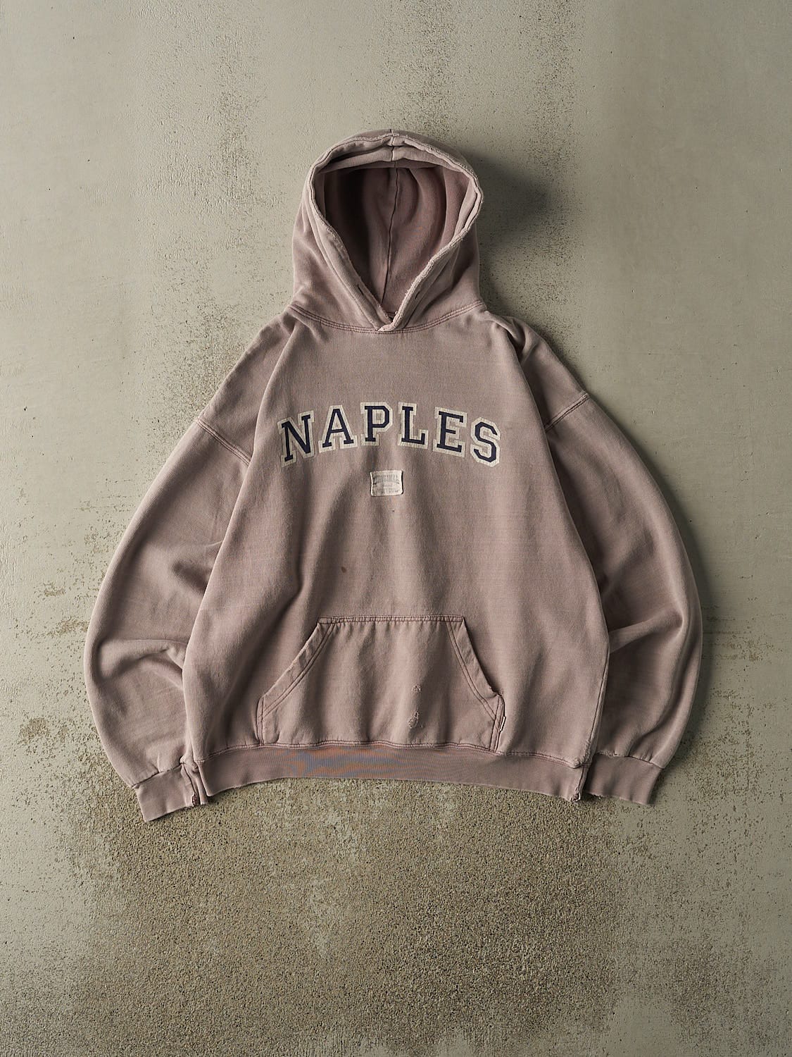 Vintage 90s Washed Mauve Naples Hoodie (M/L)