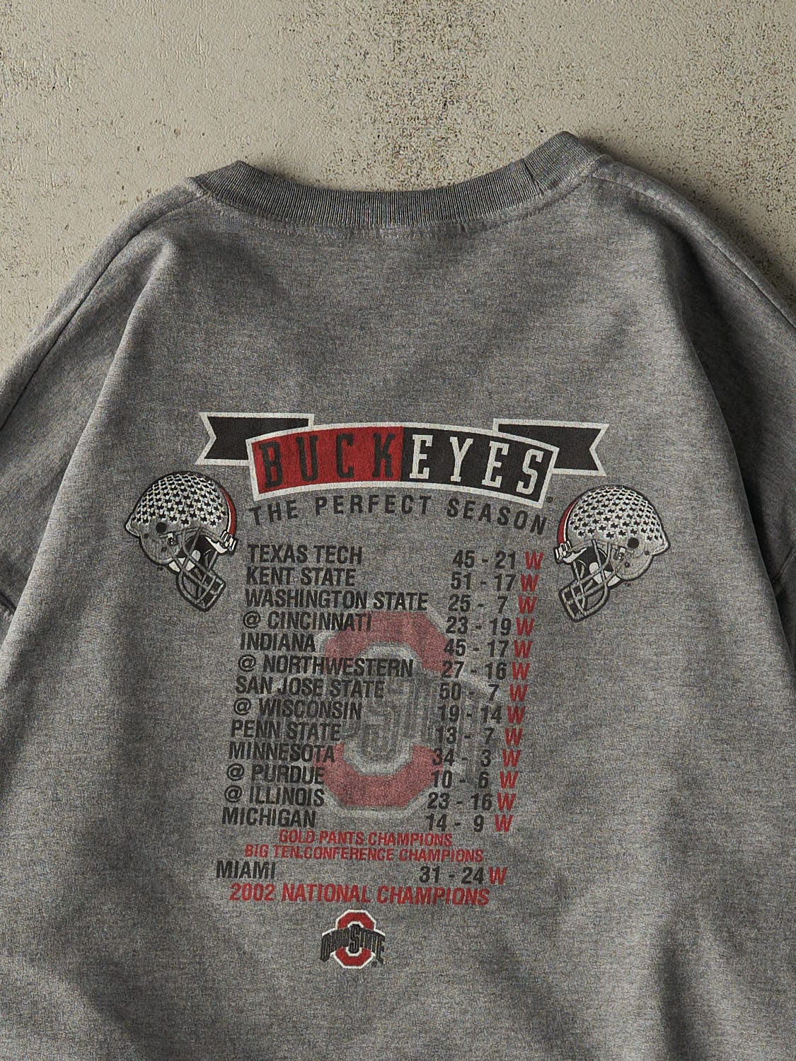 Vintage 02' Grey Ohio State University National Champions Crewneck (L/XL)