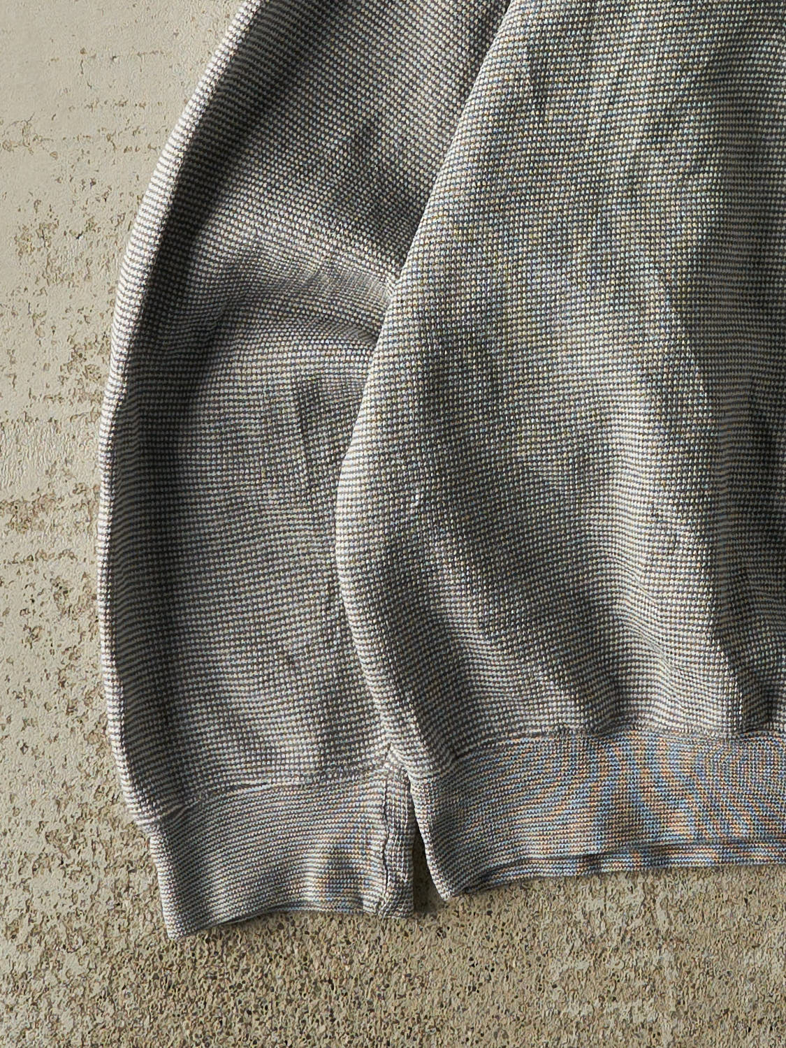 Vintage 80s Grey Textured Bar Harbour Maine Embroidered Crewneck (S/M)