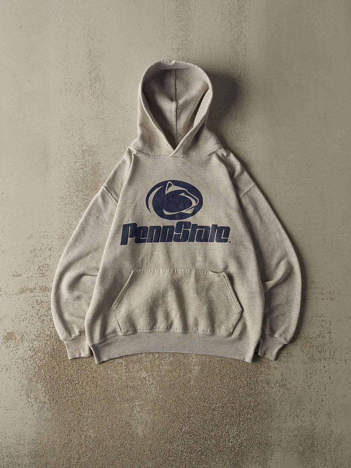 Vintage 90s Heather Grey Russell Athletic Penn State University Hoodie (M/L)