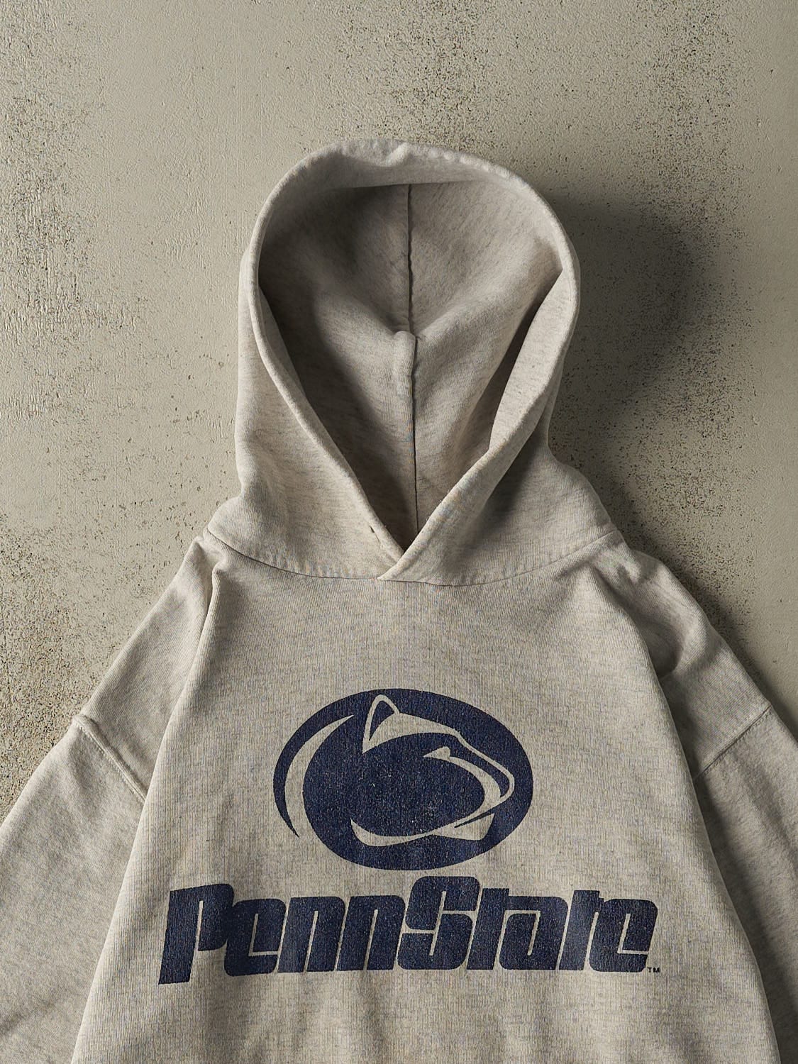 Vintage 90s Heather Grey Russell Athletic Penn State University Hoodie (M/L)
