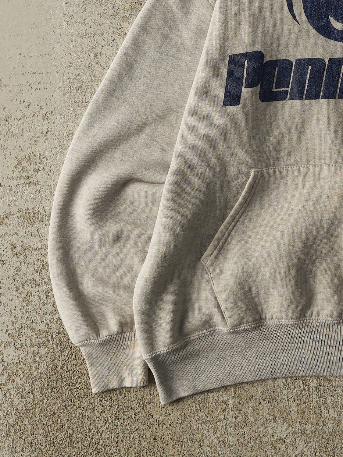 Vintage 90s Heather Grey Russell Athletic Penn State University Hoodie (M/L)