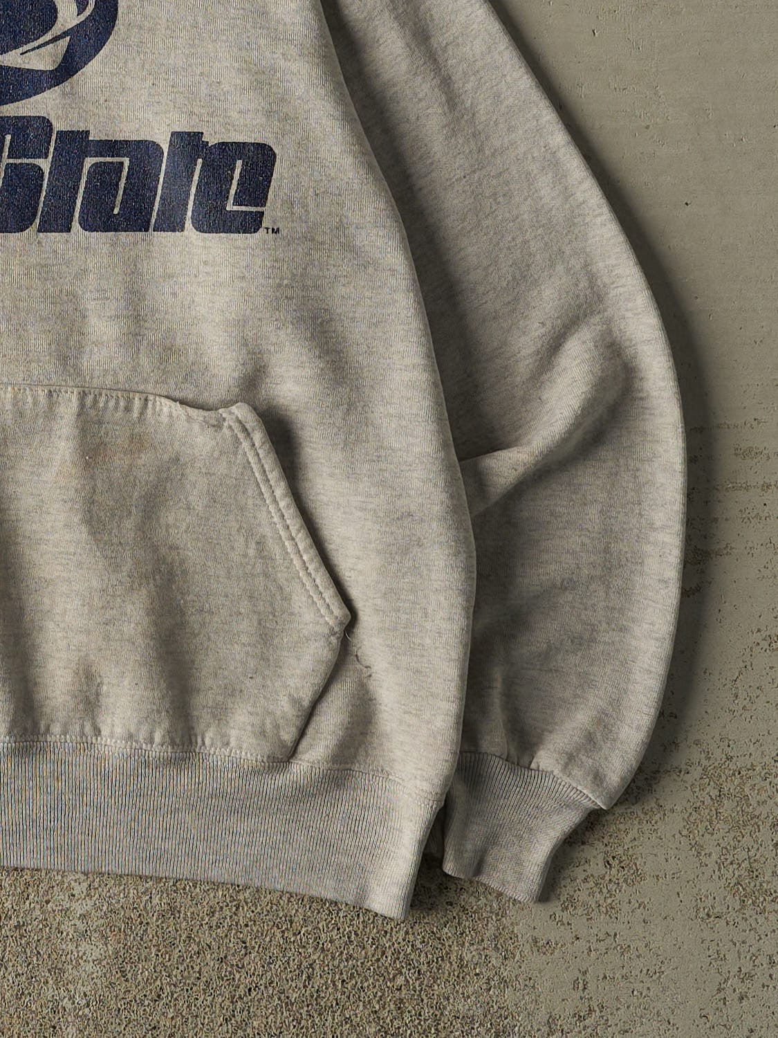 Vintage 90s Heather Grey Russell Athletic Penn State University Hoodie (M/L)