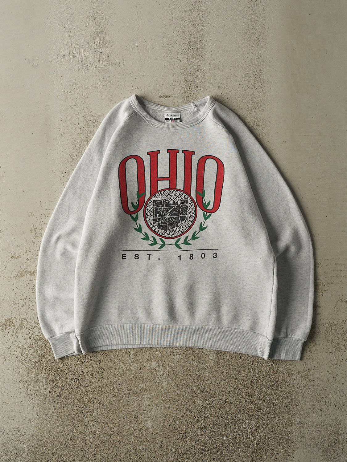Vintage 90s Heather Grey Ohio Crewneck (L)