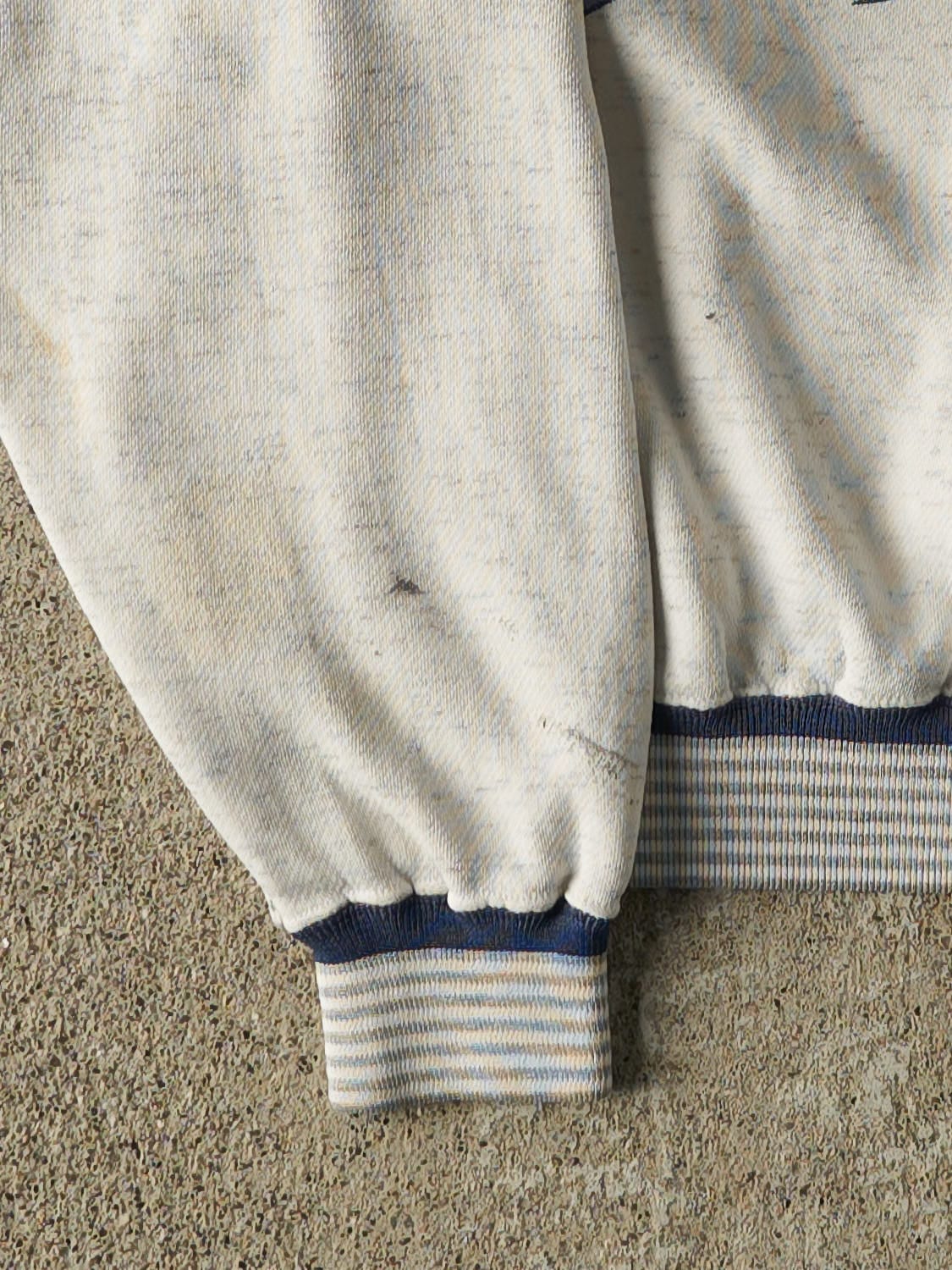 Vintage 80s Heather Grey Hilton Head Ribbed Crewneck (XS/S)