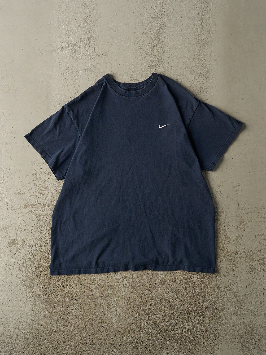 Vintage 90s Navy Blue Nike Embroidered Tee (XL)