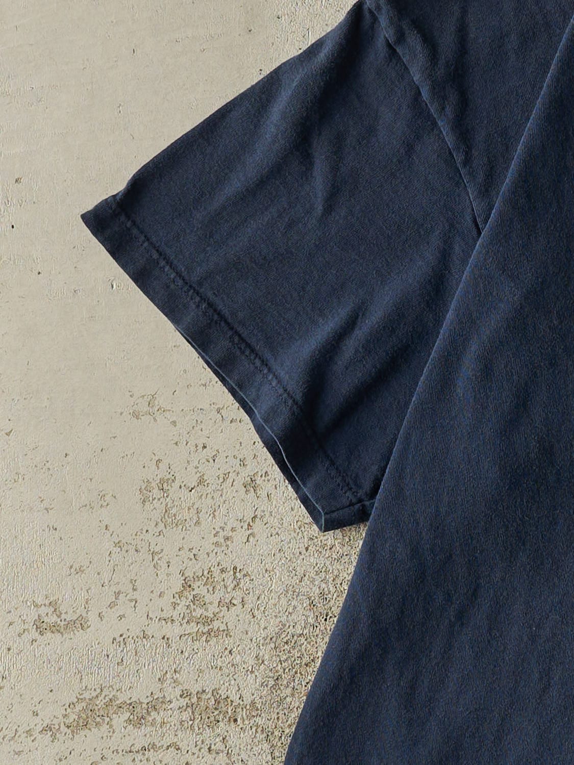Vintage 90s Navy Blue Nike Embroidered Tee (XL)
