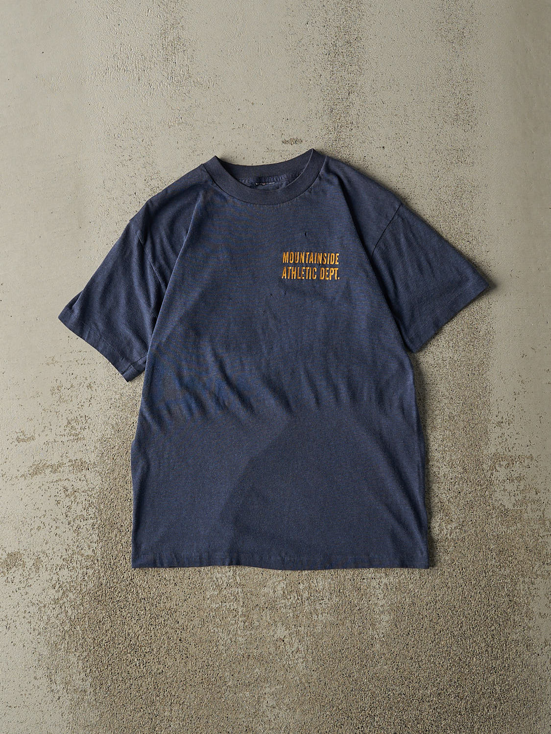 Vintage 80s Navy Blue Mountainside Athletic Dept Single Stitch Tee (XS/S)