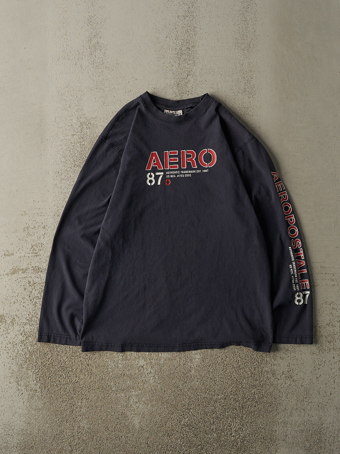 Vintage Y2K Navy Blue Aeropostale Long Sleeve (M/L)