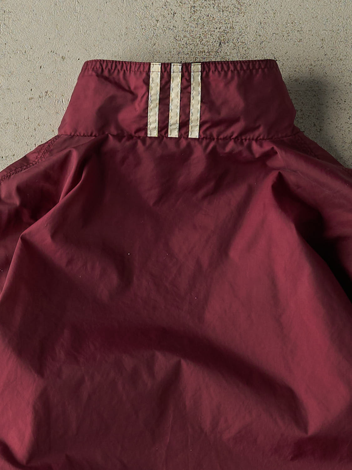 Vintage Y2K Burgundy Adidas Windbreaker Jacket (M)