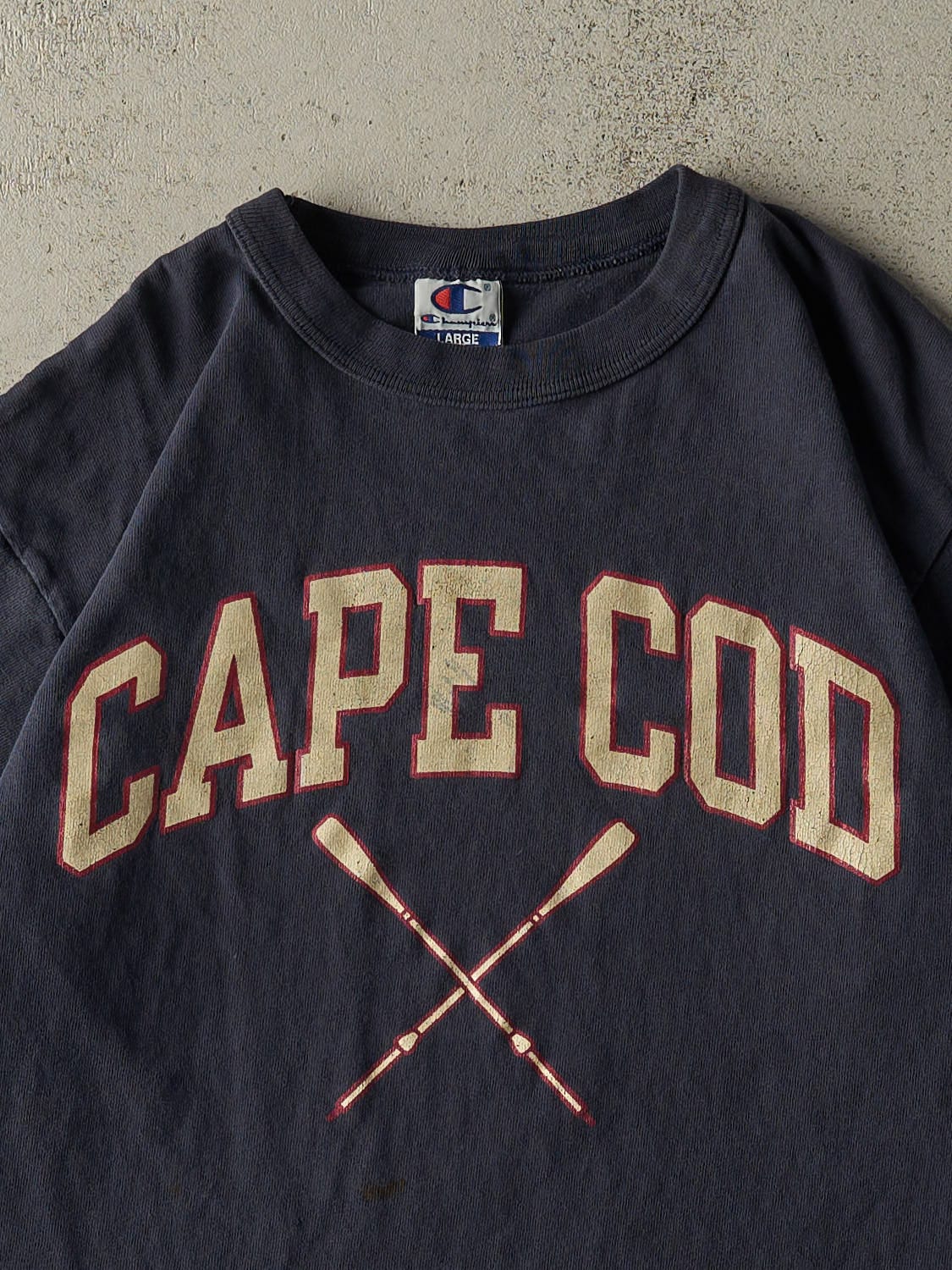 Vintage 90s Navy Blue Champion Cape Cod Tee (M/L)