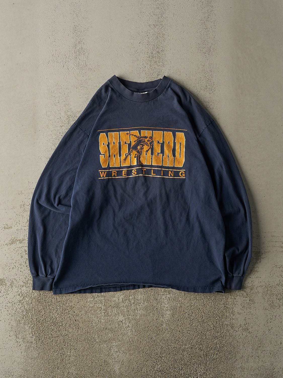 Vintage 90s Navy Blue Sheppard Wrestling Long Sleeve (L)