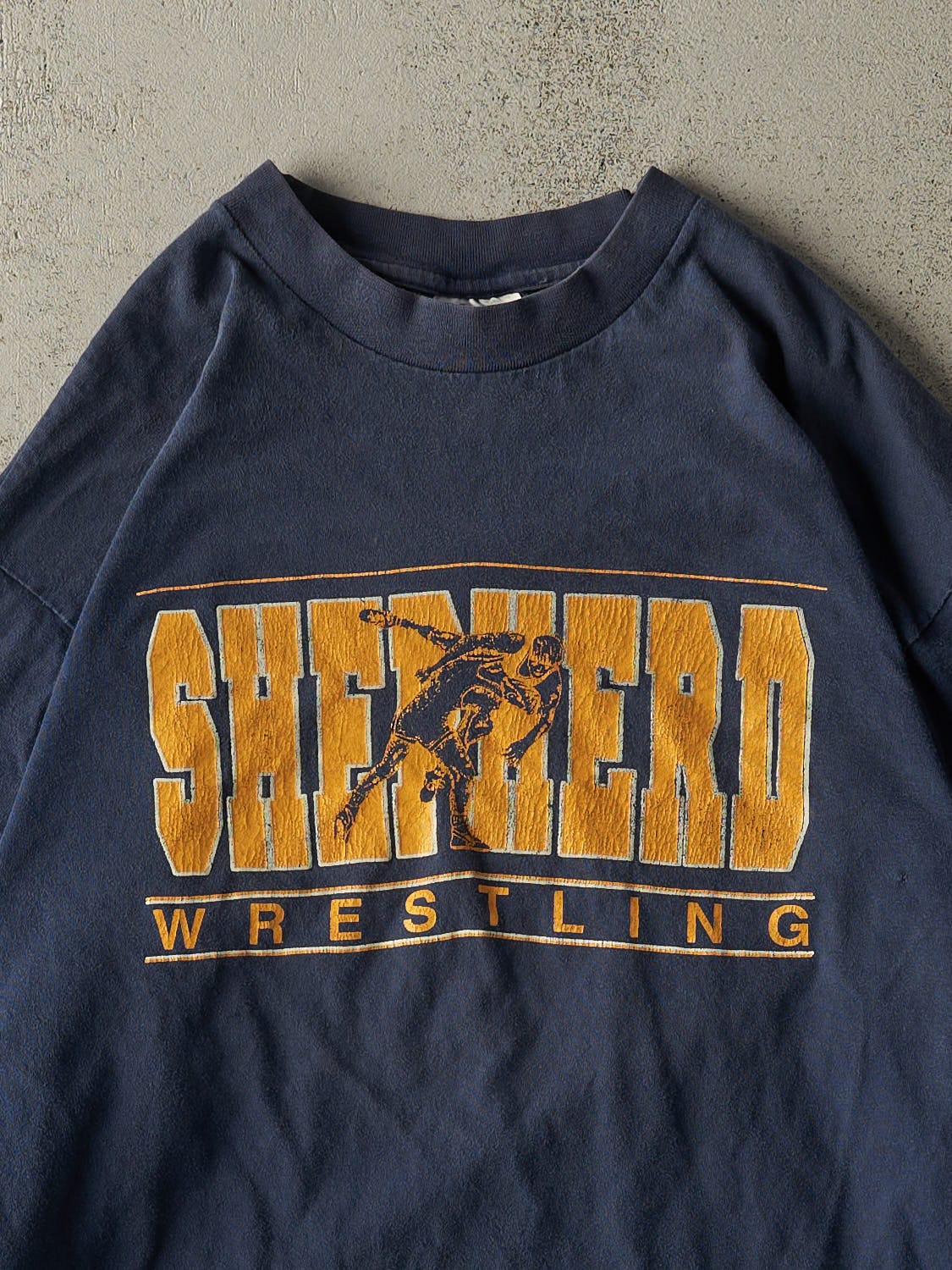 Vintage 90s Navy Blue Sheppard Wrestling Long Sleeve (L)