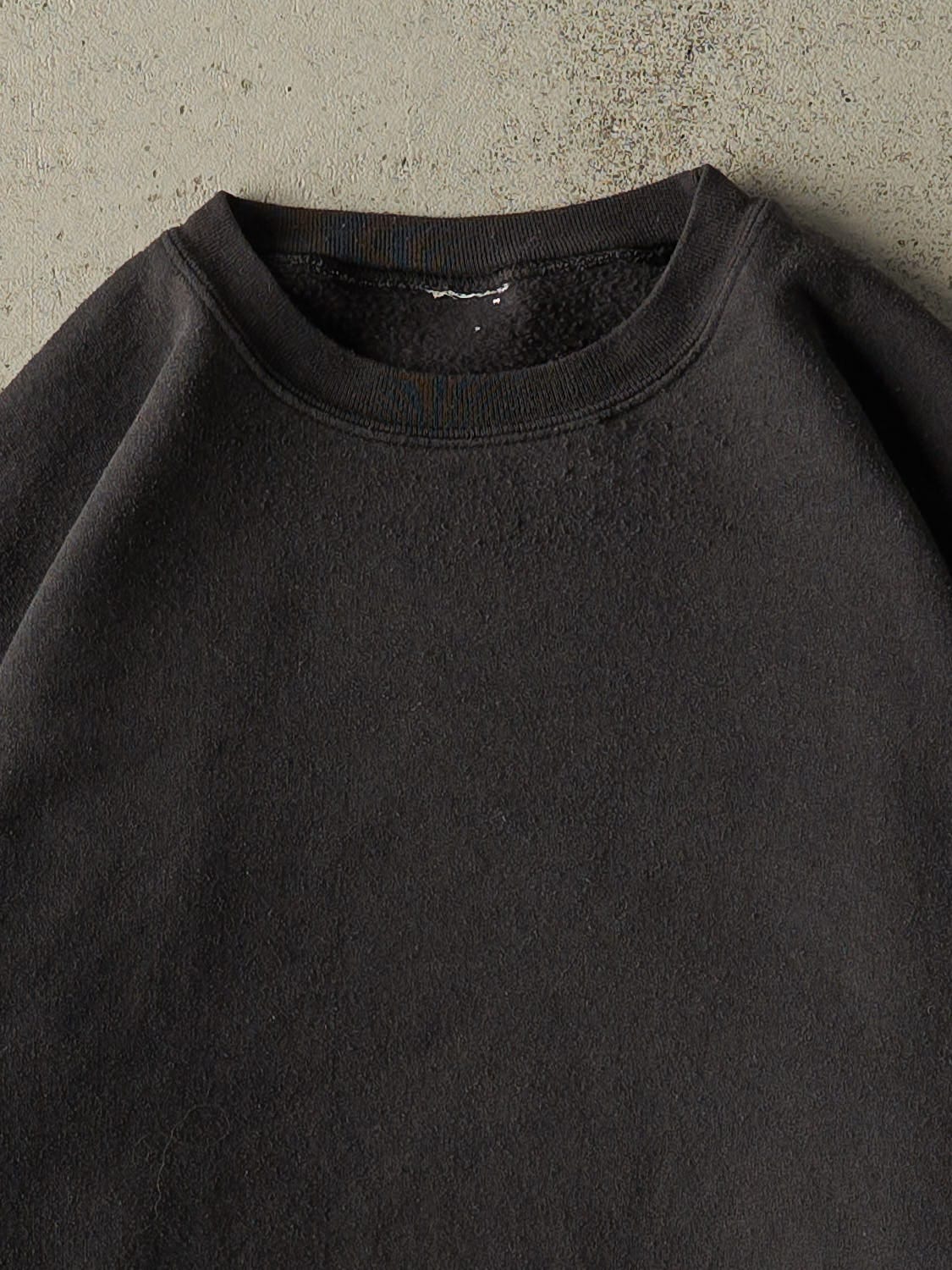 Vintage 90s Faded Black Blank Crewneck (M/L)