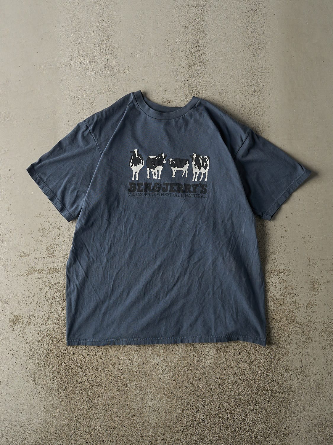 Vintage Y2K Slate Blue Ben & Jerry's Tee (L)