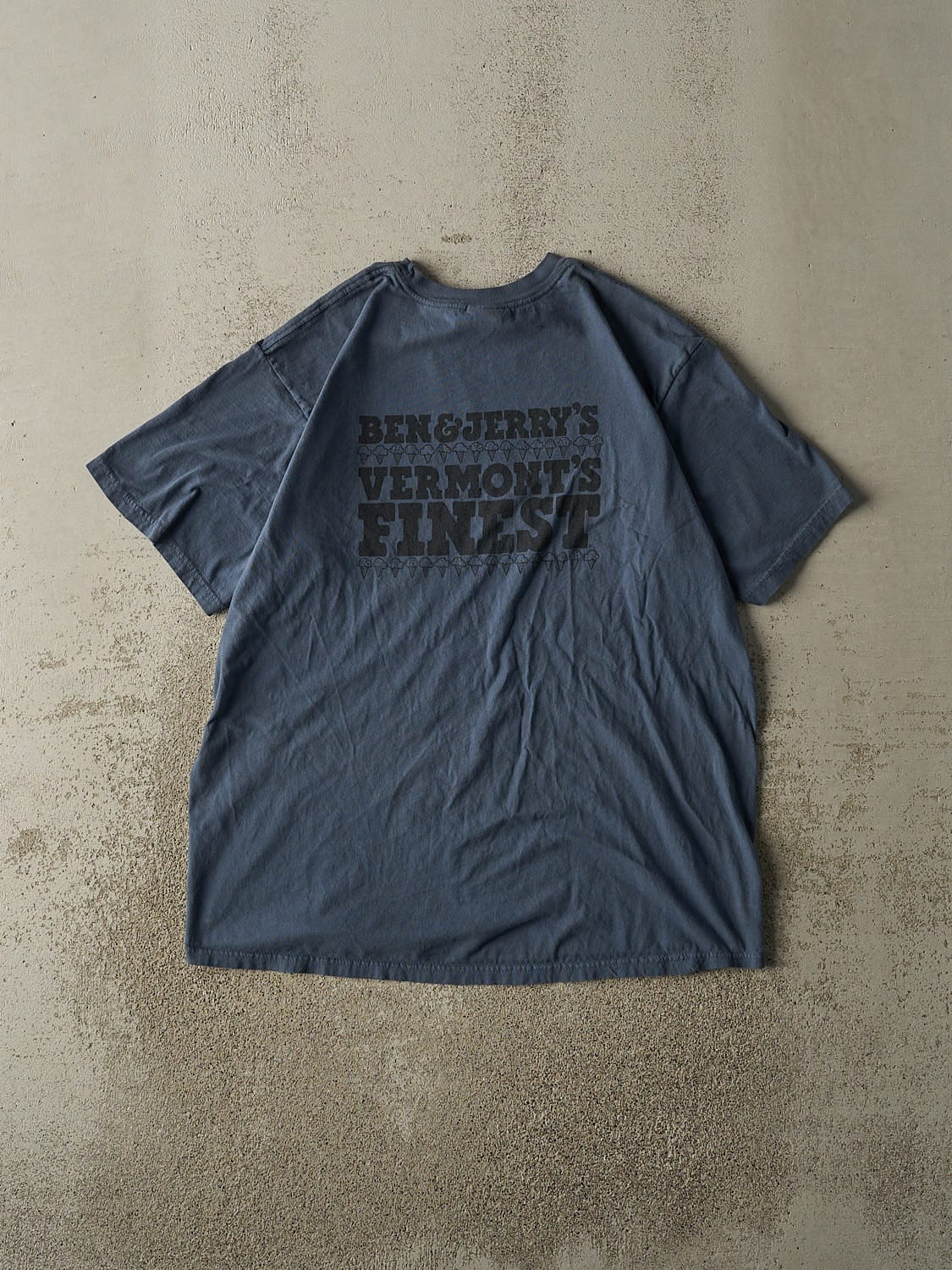 Vintage Y2K Slate Blue Ben & Jerry's Tee (L)