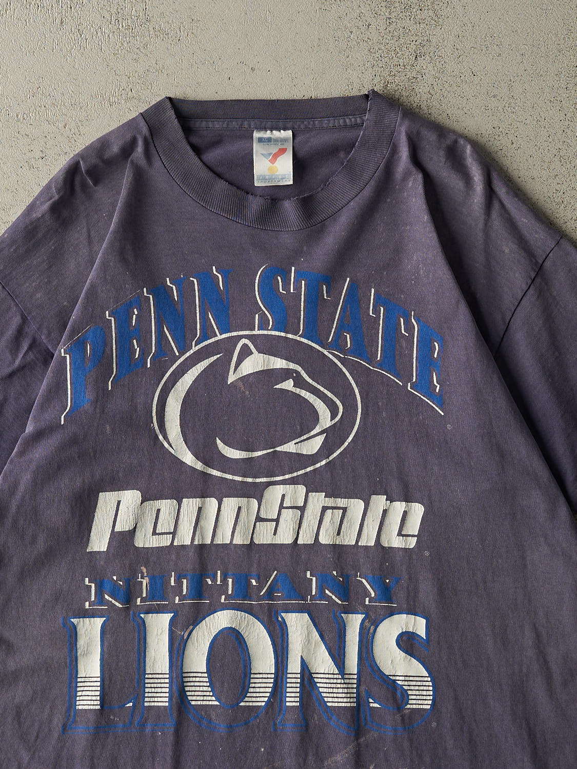 Vintage 90s Navy Blue Penn State University Nittany Lions Single Stitch Tee (L/XL)