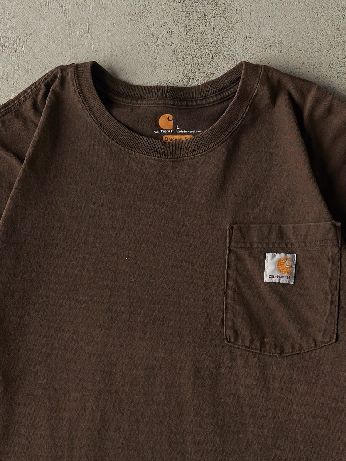 Vintage Y2K Brown Carhartt Pocket Tee (L/XL)