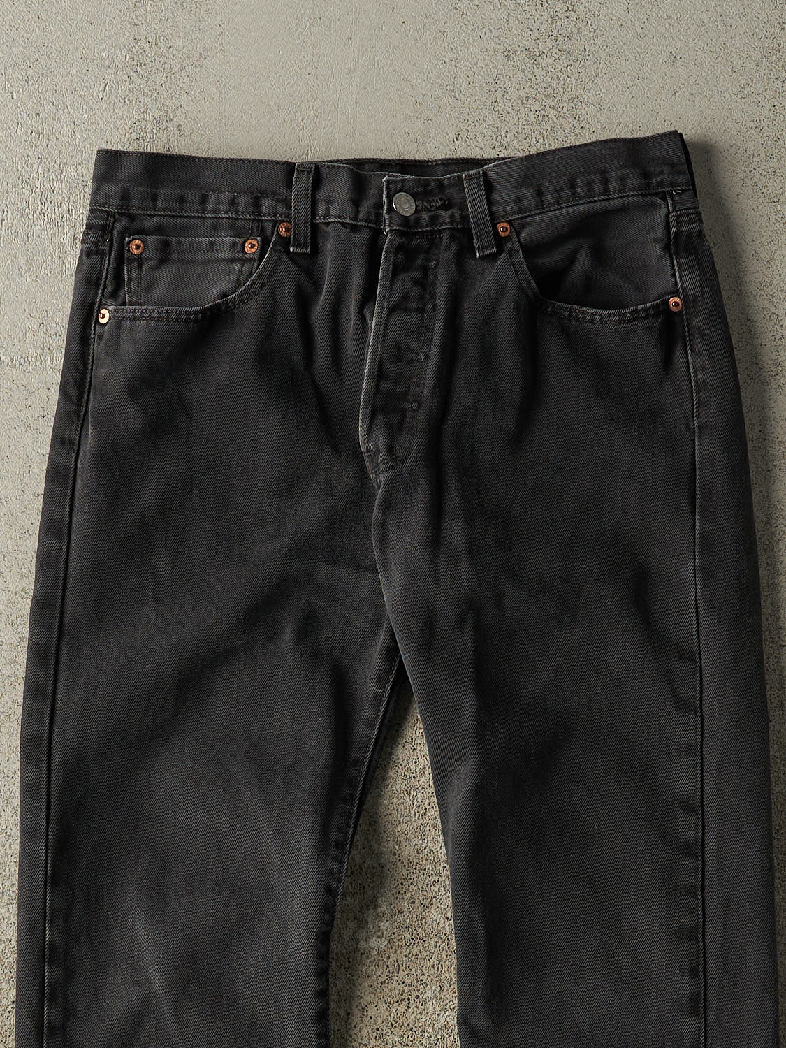 Vintage 90s Faded Black Levi's 501 Denim Pants (31x30.5)