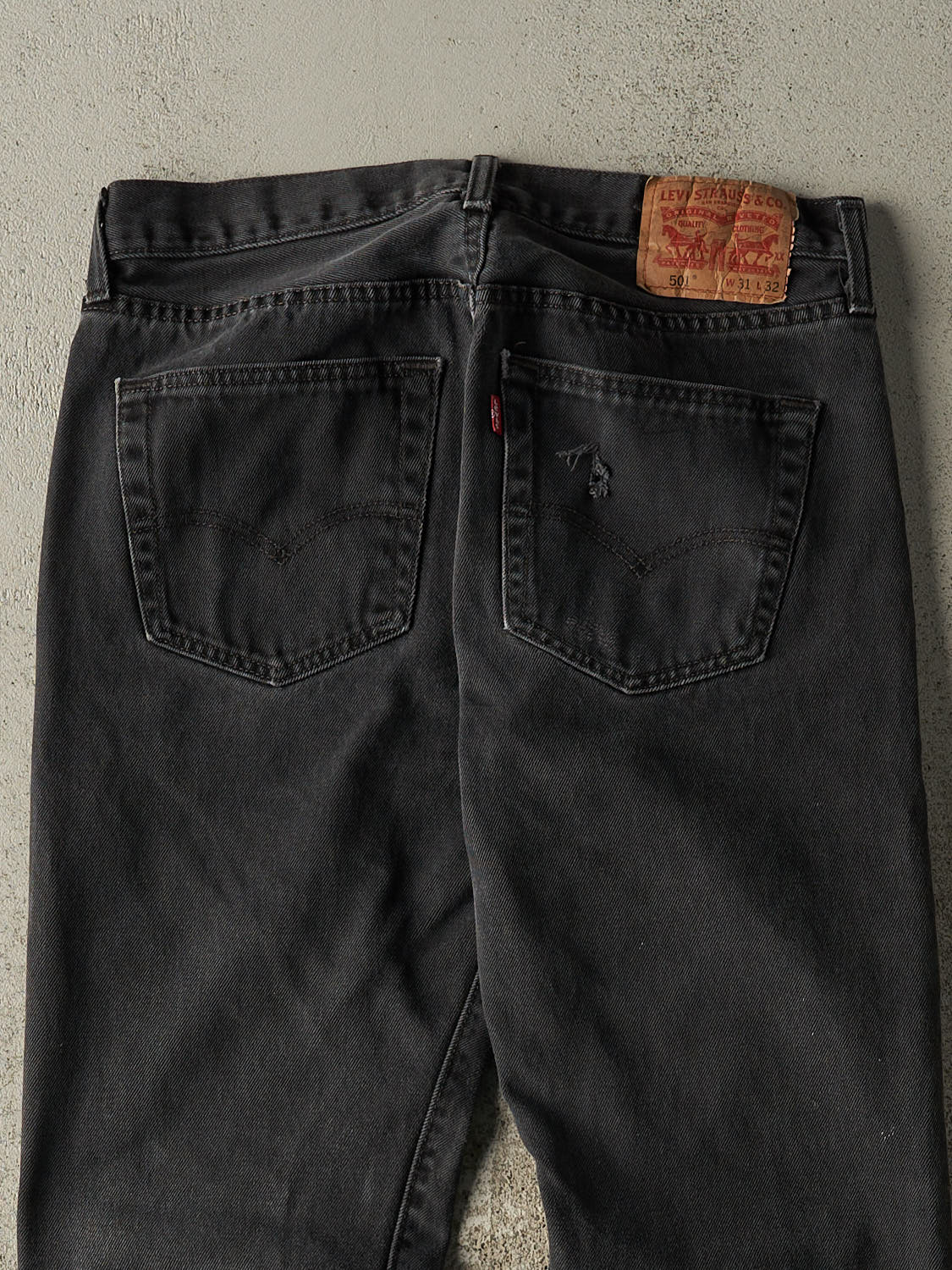 Vintage 90s Faded Black Levi's 501 Denim Pants (31x30.5)