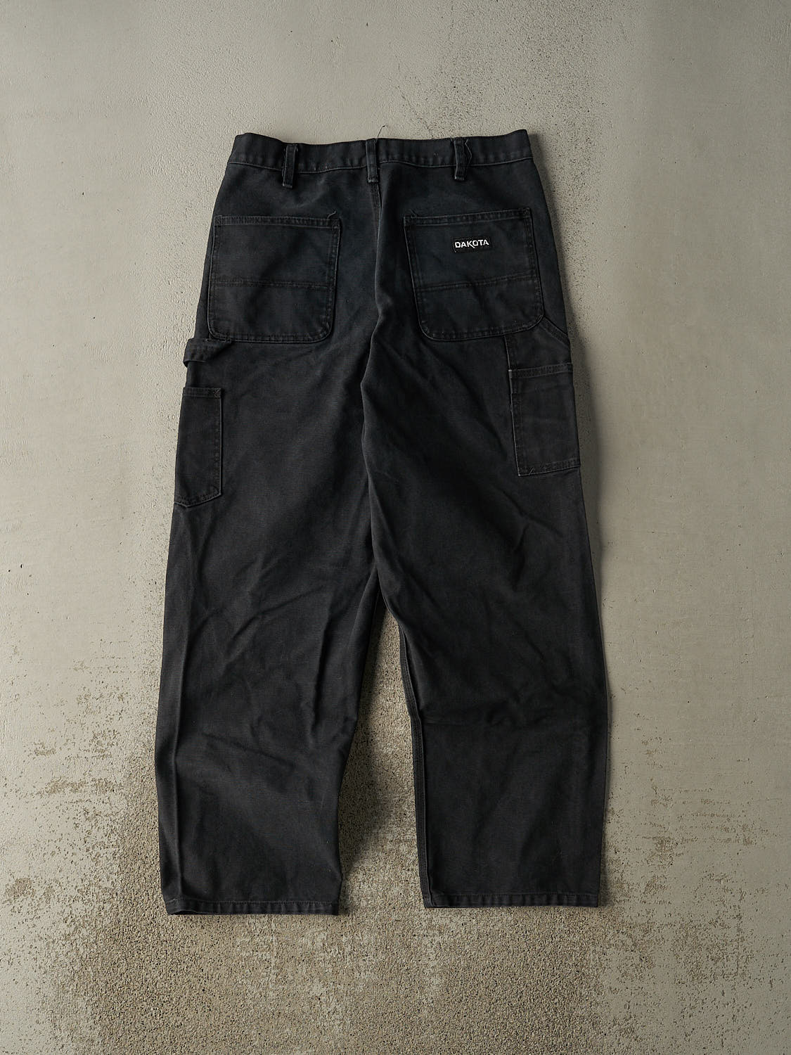 Vintage Y2K Faded Black Dakota Double Knee Carpenter Pants (32x30.5)