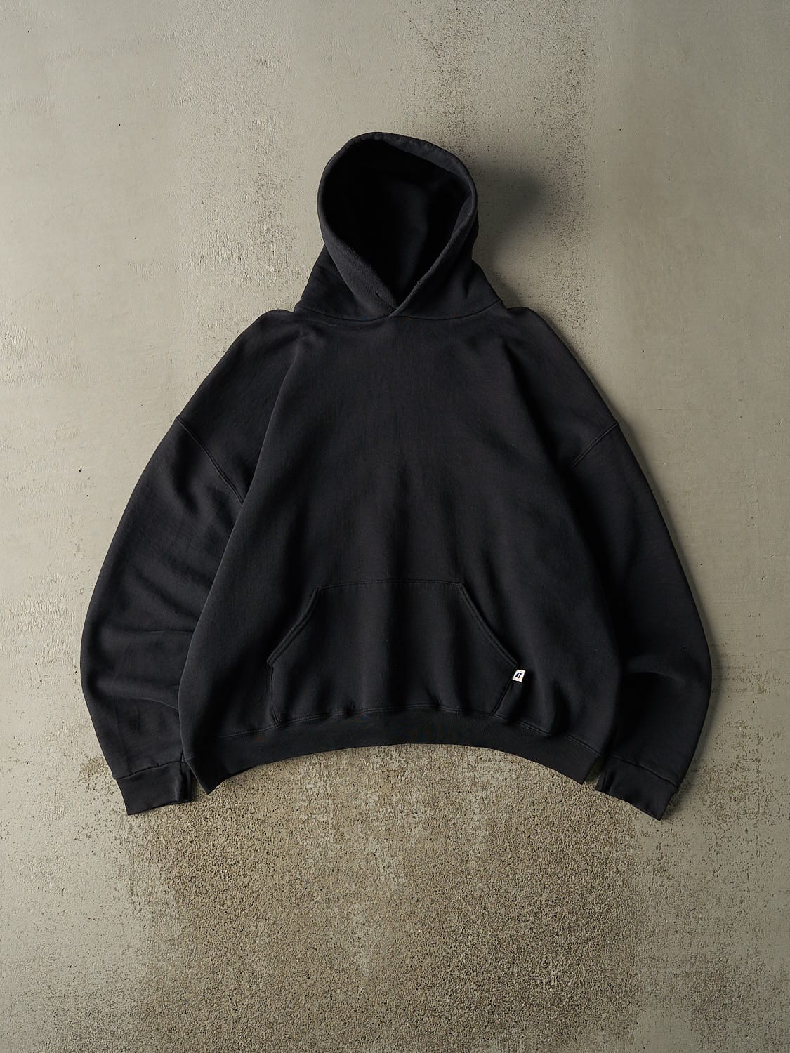 Vintage Y2K Black Russell Athletic Blank Hoodie (XL/XXL)