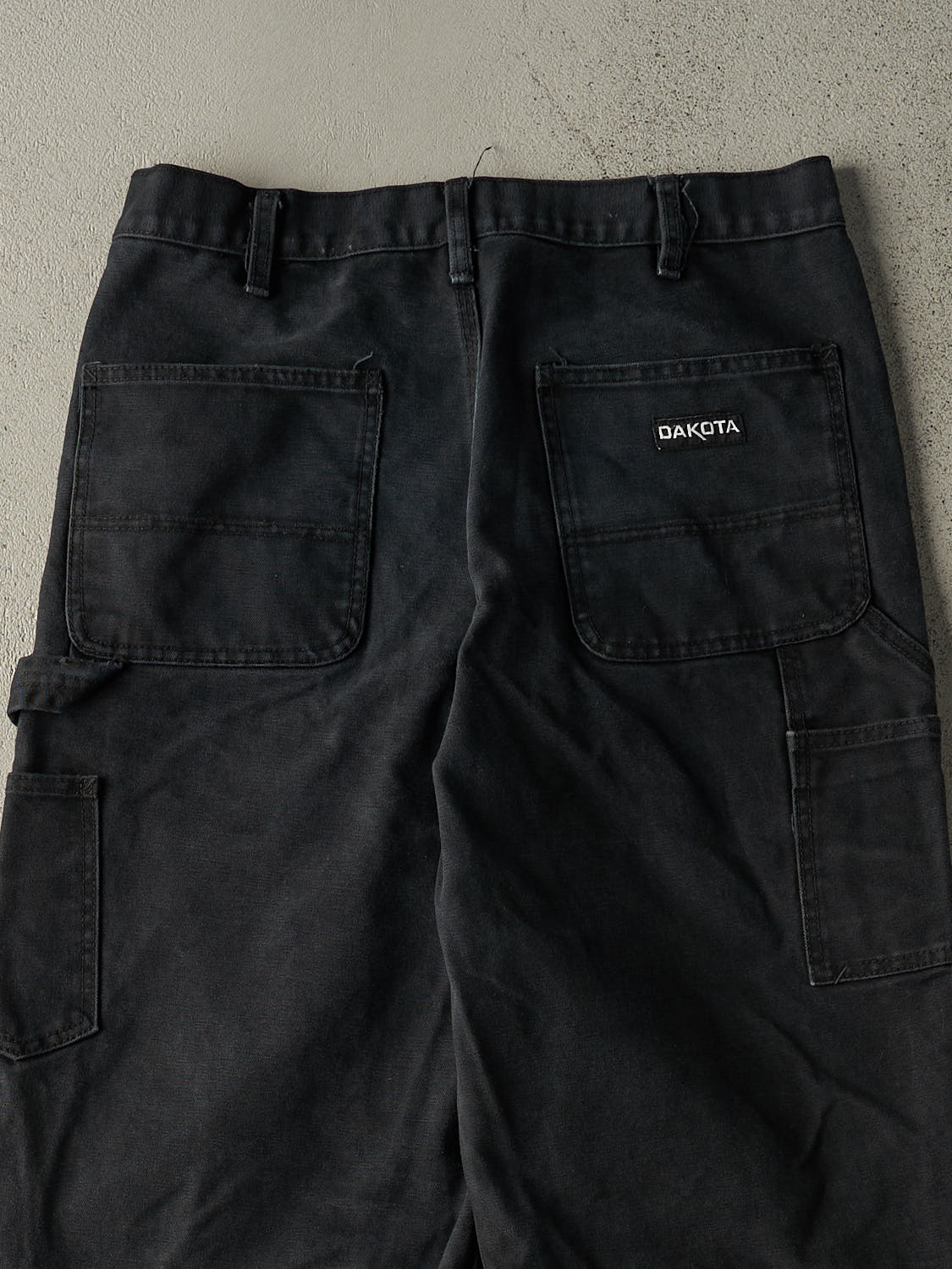 Vintage Y2K Faded Black Dakota Double Knee Carpenter Pants (32x30.5)