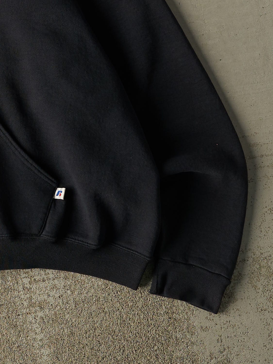 Vintage Y2K Black Russell Athletic Blank Hoodie (XL/XXL)